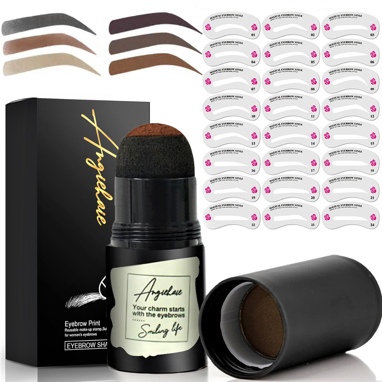 Eyebrow Stamp Powder Kit - Angiehaie Beauty