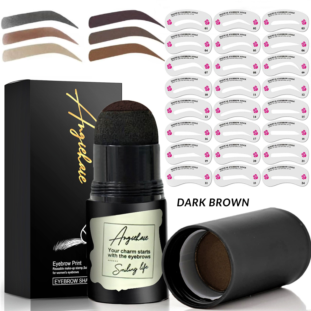 Eyebrow Stamp Powder Kit - Angiehaie Beauty